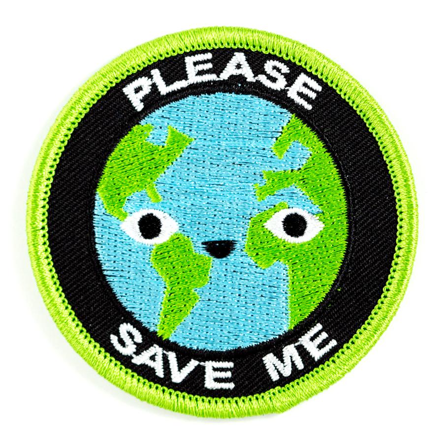 These Are Things-Please Save Me Earth Iron on Patch-accessory-gather here online