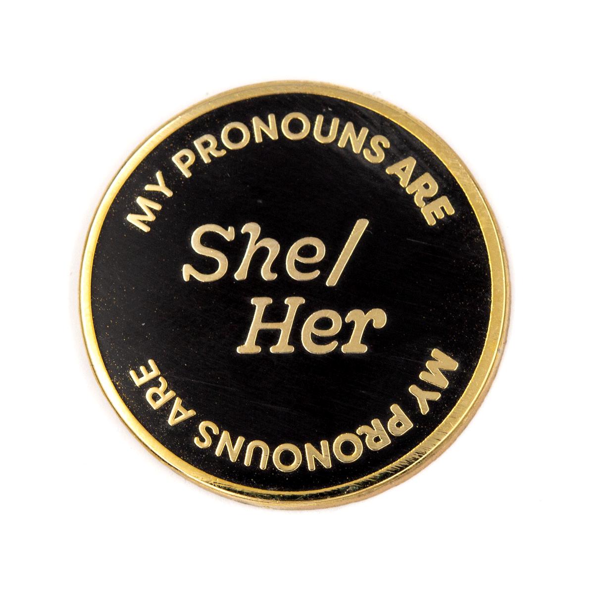 These Are Things-She Her Pronouns Enamel Pin-accessory-gather here online