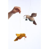 Threadfollower - Beige & Teal Bird in Flight Hand Stitching Kit - Default - gatherhereonline.com