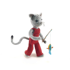 Threadfollower-Calvin Cat Hand Stitching Kit-craft kit-gather here online