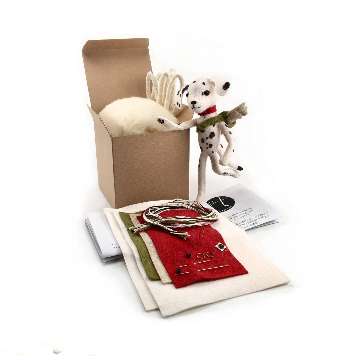 Threadfollower-Dahlia Dalmatian Hand Stitching Kit-sewing kit-gather here online