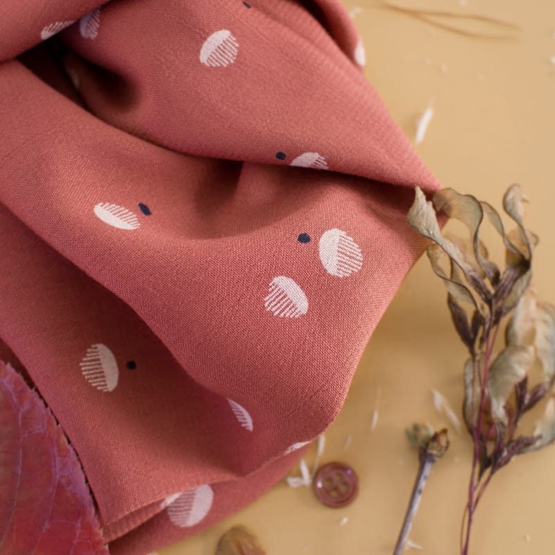 Atelier Brunette-Seed Chestnut on Viscose-fabric-gather here online