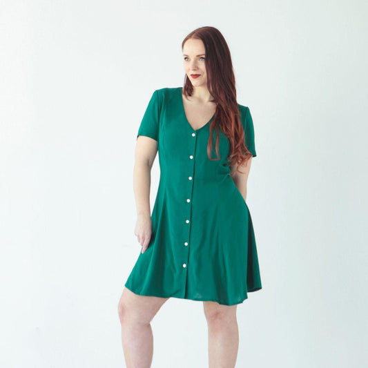 True Bias-Shelby Dress and Romper by True Bias-sewing pattern-gather here online