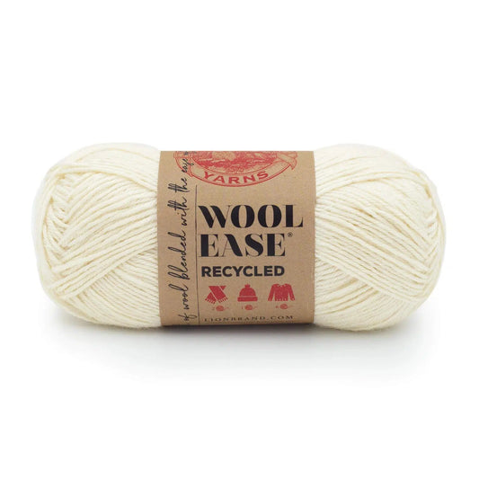 Lion Brand Yarns-Wool-Ease Recycled-yarn-Cream-gather here online