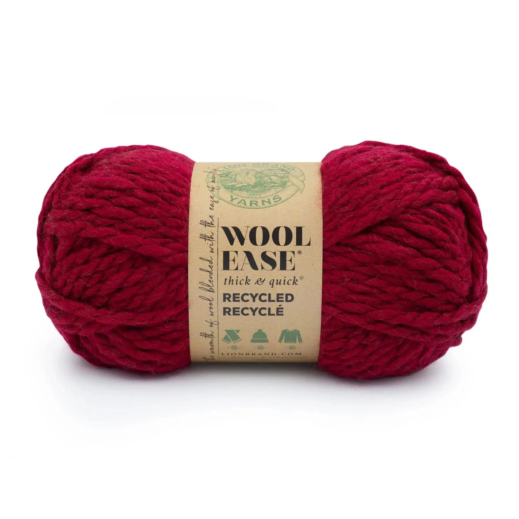 wool ease thick and quick succulent Lion Brand Wool-Ease Thick & Quick Recycled Yarn-Grey