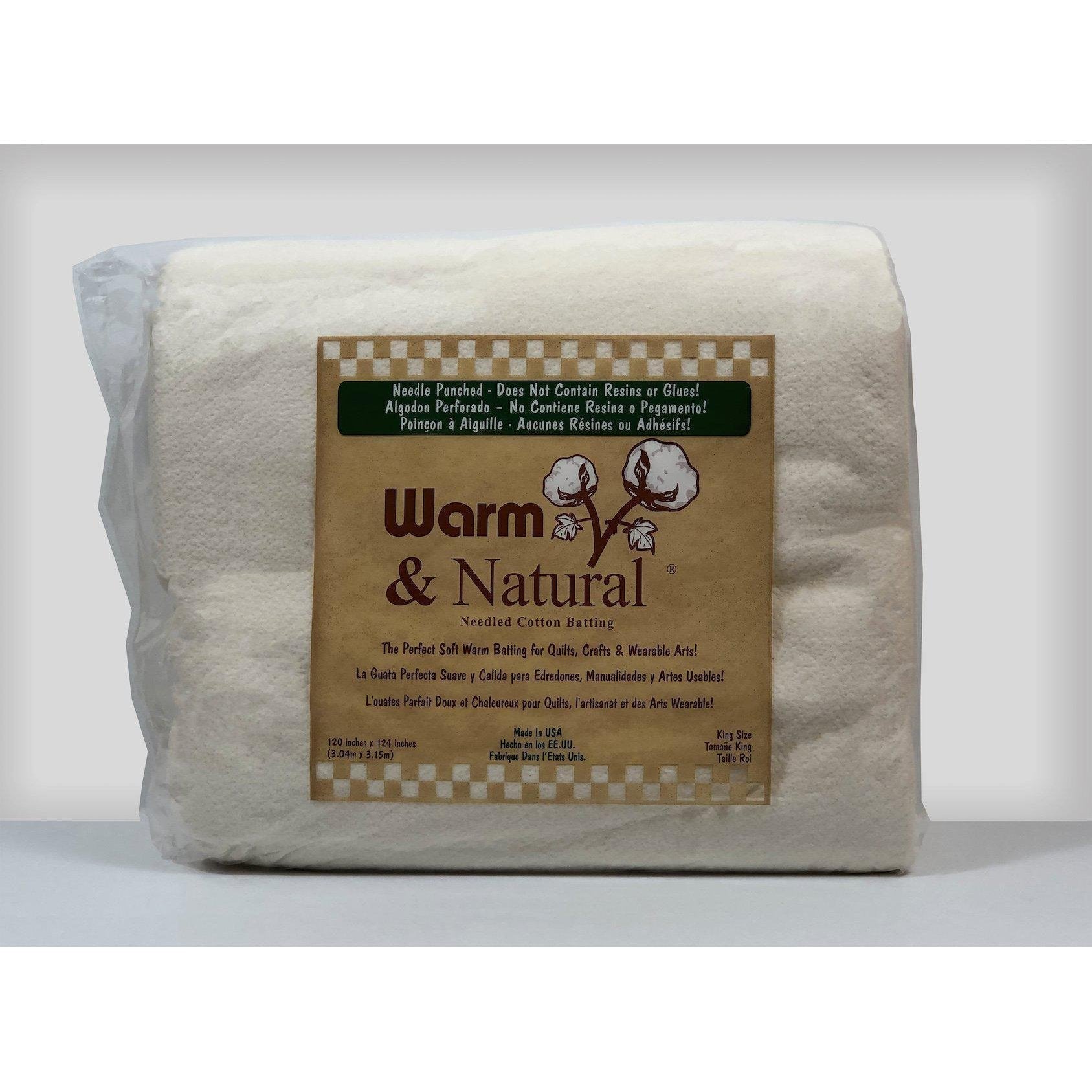The Warm Company Warm & Natural King Size 124 Cotton Quilt Batting (2 Qty  Min) - Yahoo Shopping