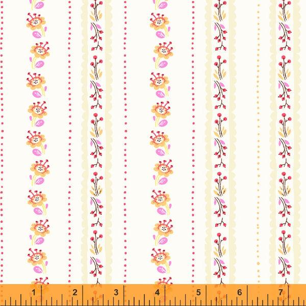 Windham Fabrics-Floral Stripe Lilac-fabric-gather here online