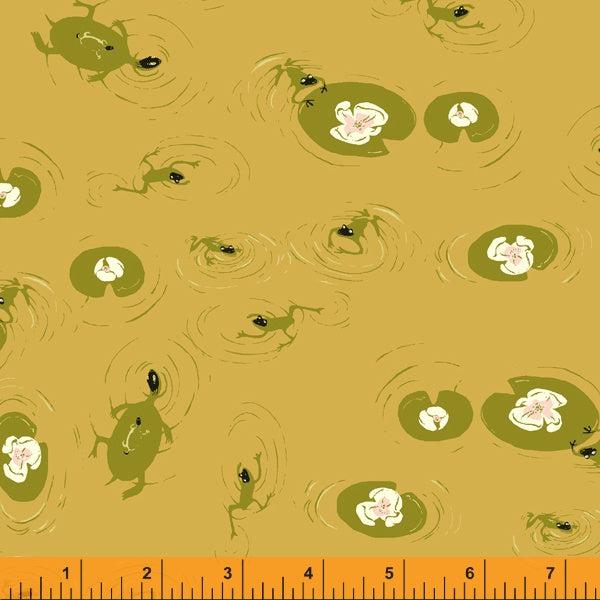 Windham Fabrics-Lily Pond Olive-fabric-gather here online