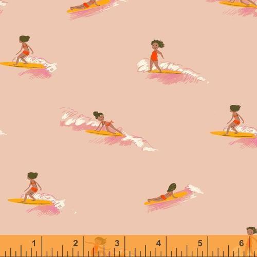 Windham Fabrics-Tiny Surfers Peach-fabric-gather here online