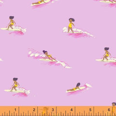 Windham Fabrics-Tiny Surfers Pink-fabric-gather here online