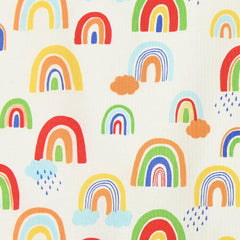 Kokka-Bright Rainbow Arcs on Cotton Canvas-fabric-gather here online