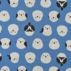 Kokka-Little Birds Blue on Jacquard-fabric-gather here online