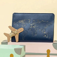 Chasing Threads-DIY Stitch Where You've Been Passport Cover Kit - Navy Leather-xstitch kit-gather here online