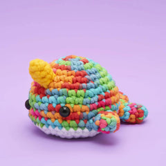 The Woobles-Rainbow Narwhal Beginner Crochet Kit-knitting / crochet kit-gather here online