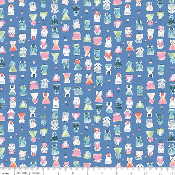 Riley Blake Designs-Dresses Blue-fabric-gather here online
