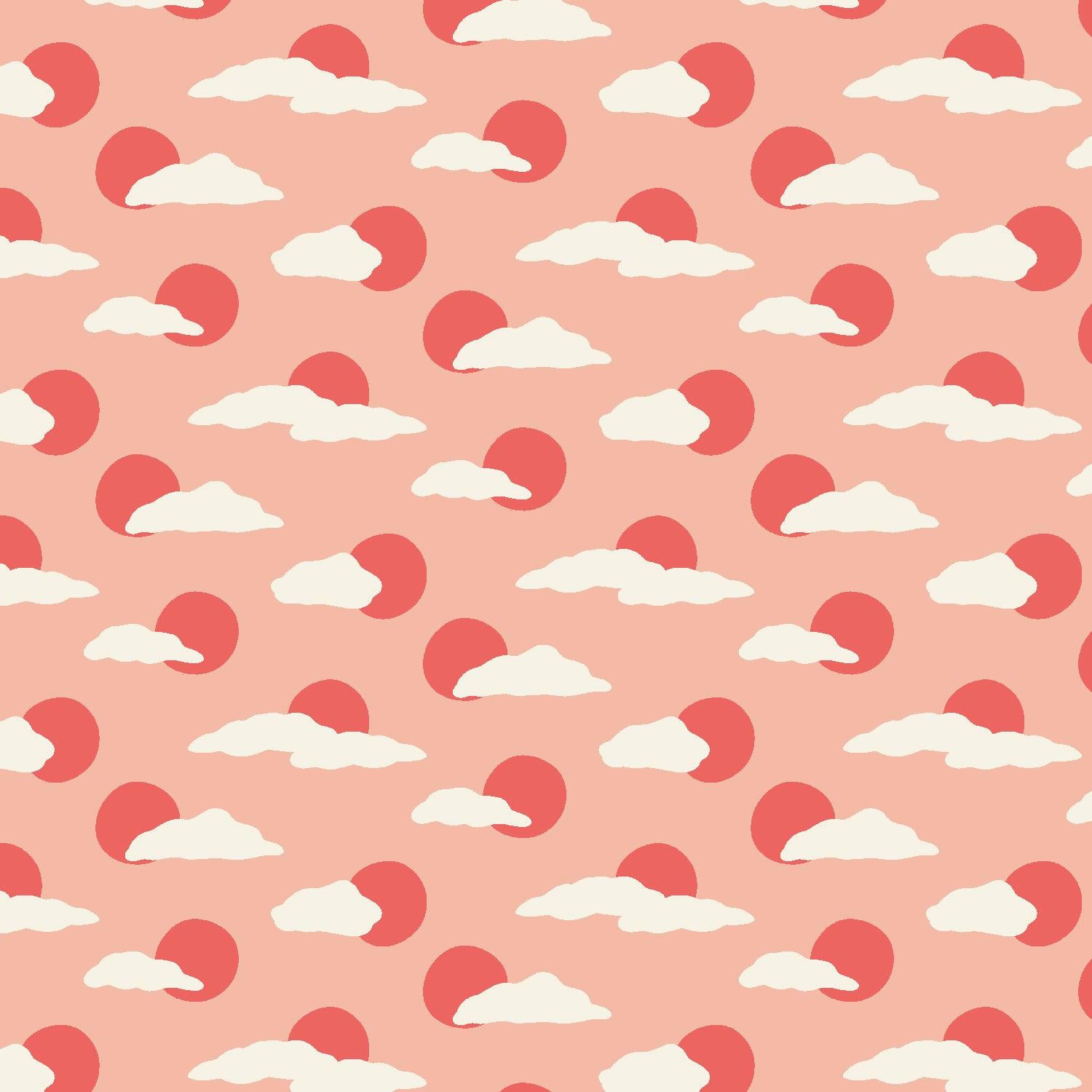 Cotton + Steel-Hazy Skies Pink Sky-fabric-gather here online