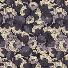 Cotton + Steel-Wild Flora Plum-fabric-gather here online