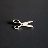 City of Industry-Silver Scissors Enamel Pin-accessory-gather here online