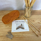 Juliette Pecaut Designs-Learn to Knit Kit: Fingerless Mitts-knitting / crochet kit-Butterscotch-gather here online