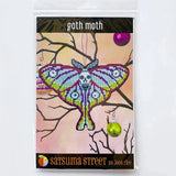 Satsuma Street-Goth Moth Cross Stitch Ornament Kit-xstitch kit-gather here online