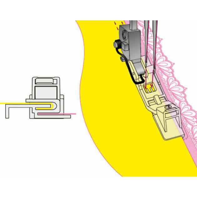Bernette-b42/b48 Hemmer and Lace Foot-sewing machine feet-gather here online