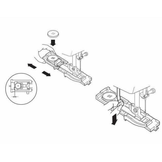 Bernette-b35 Buttonhole foot with slide-sewing machine feet-gather here online