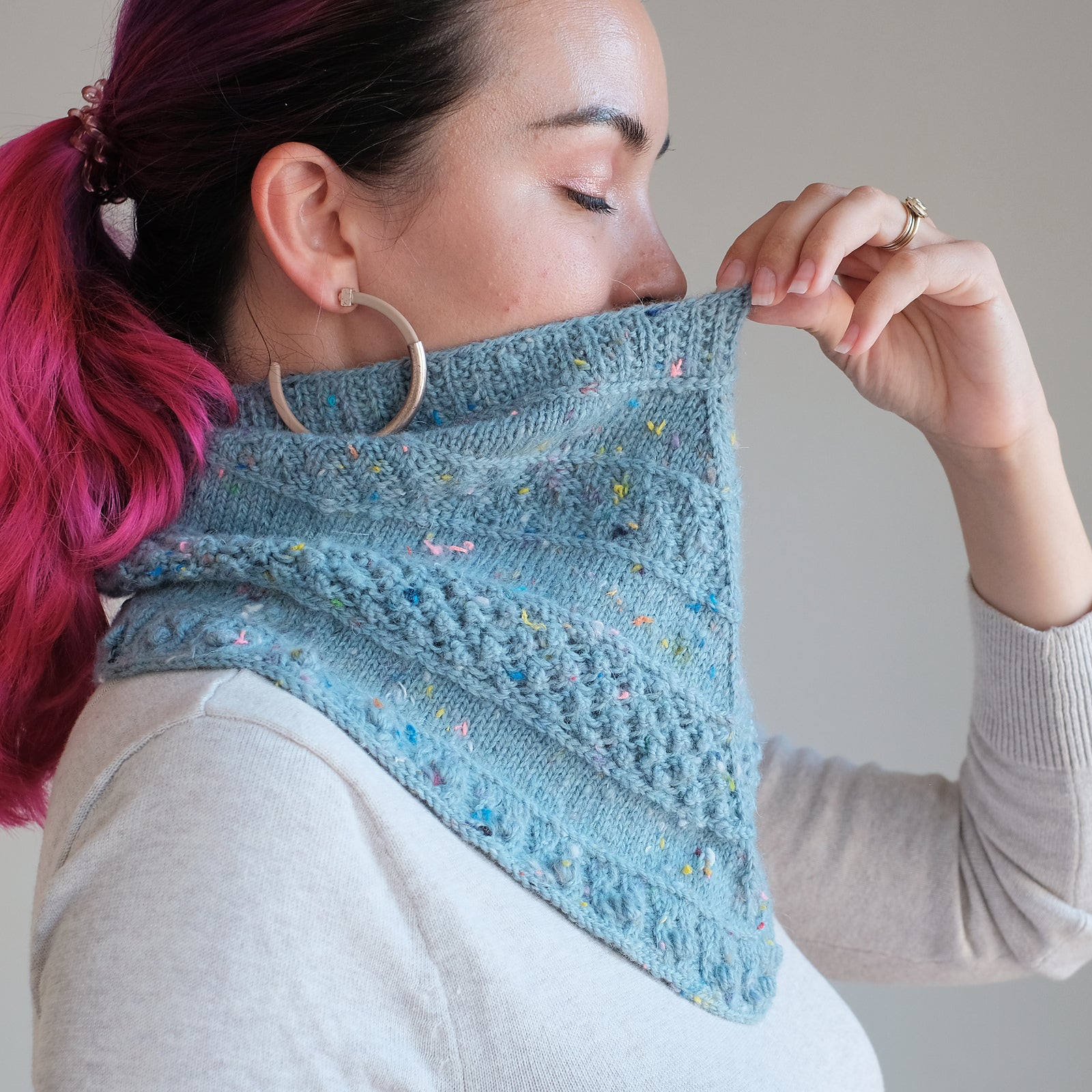 gather here classes-Tweedy Cowl KAL - 2 sessions-class-gather here online