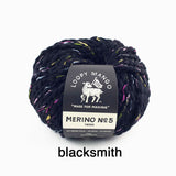 Loopy Mango-Merino No. 5-yarn-Tweed Blacksmith-gather here online