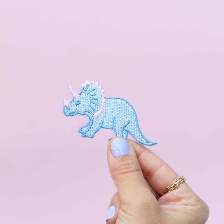 Malicieuse-Triceratops Iron-on Patch-accessory-gather here online