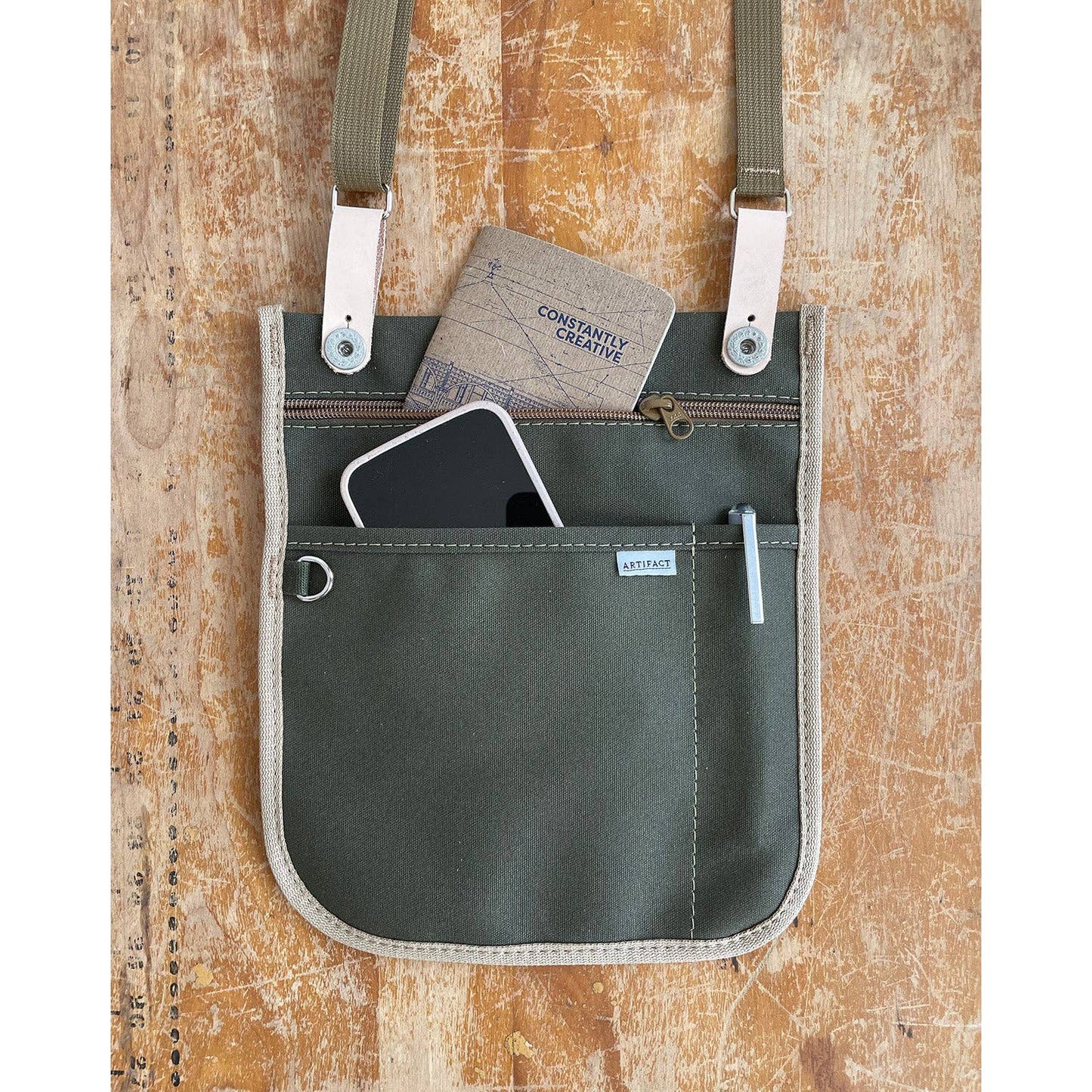 Artifact-Convertible Tote Insert & Crossbody - Olive-accessory-gather here online