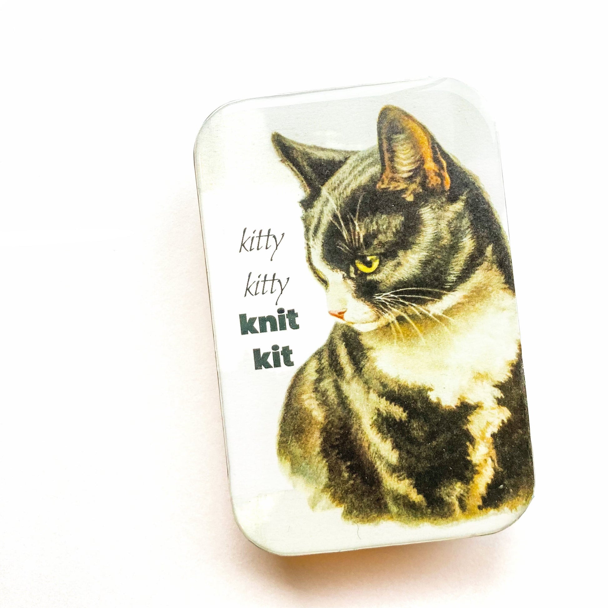 Firefly Notes-Cat Stitch Marker Tin Knit Tool Kit-knitting notion-gather here online