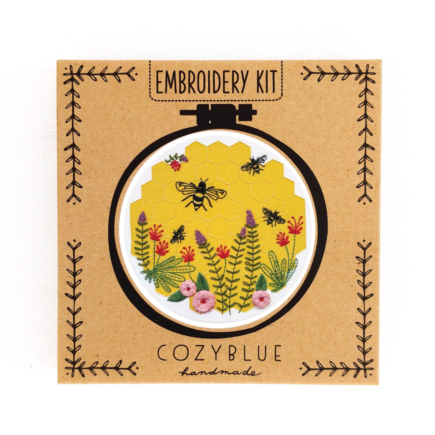 CozyBlue-Bee Lovely Embroidery Kit-embroidery/xstitch kit-Default-gather here online