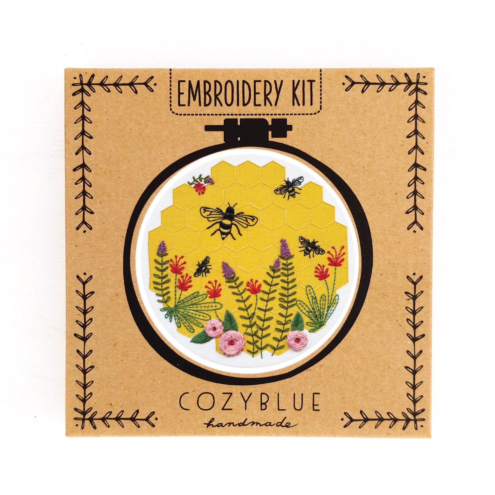 CozyBlue-Bee Lovely Embroidery Kit-embroidery/xstitch kit-Default-gather here online