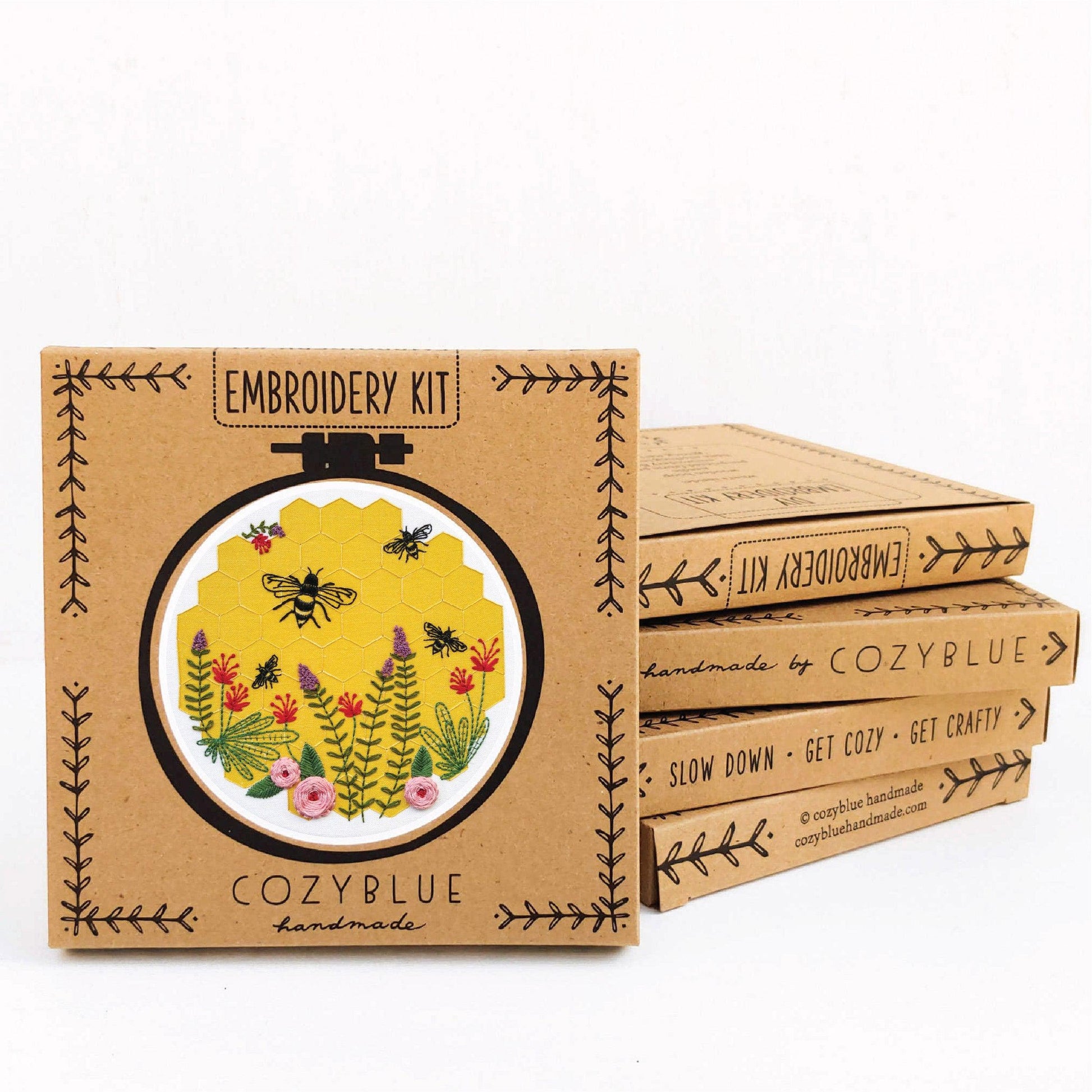 CozyBlue-Bee Lovely Embroidery Kit-embroidery/xstitch kit-Default-gather here online