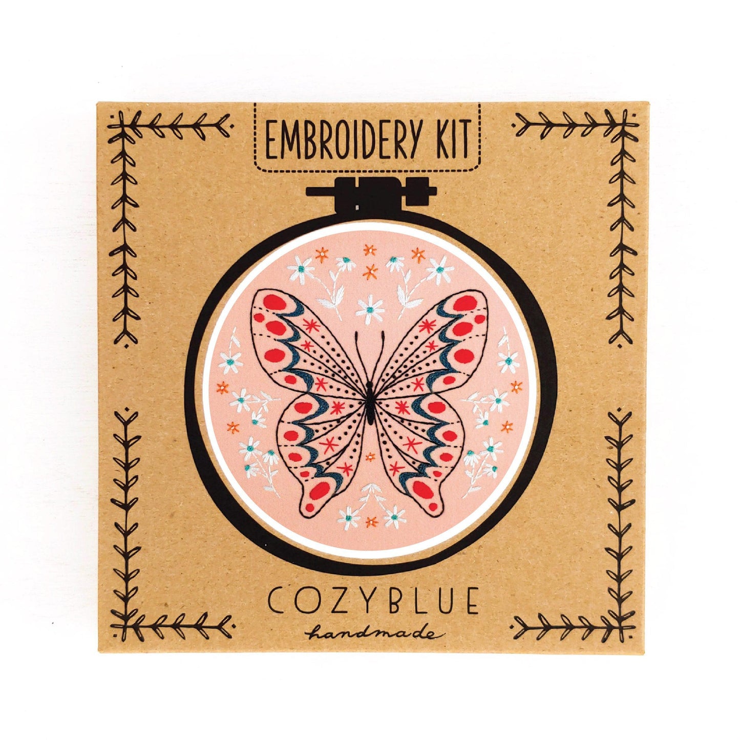 CozyBlue-Butterfly Embroidery Kit-embroidery kit-gather here online