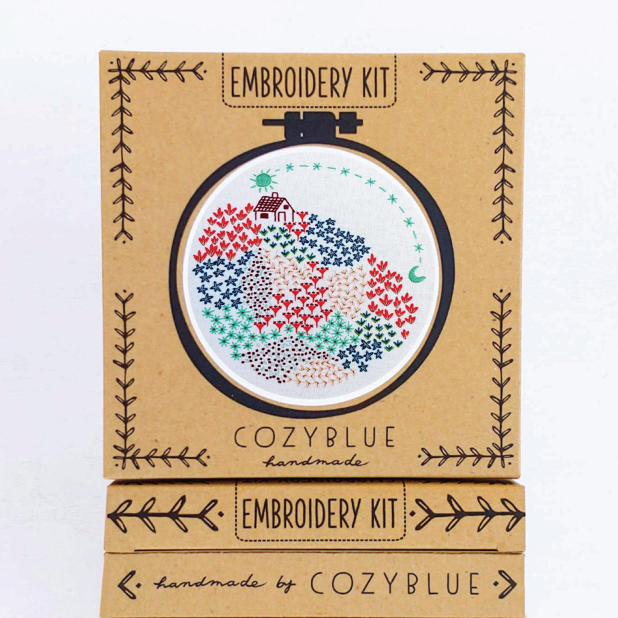 CozyBlue-Close to Home Embroidery Kit-embroidery/xstitch kit-gather here online