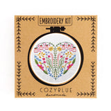 CozyBlue - Full Heart embroidery kit - Default - gatherhereonline.com