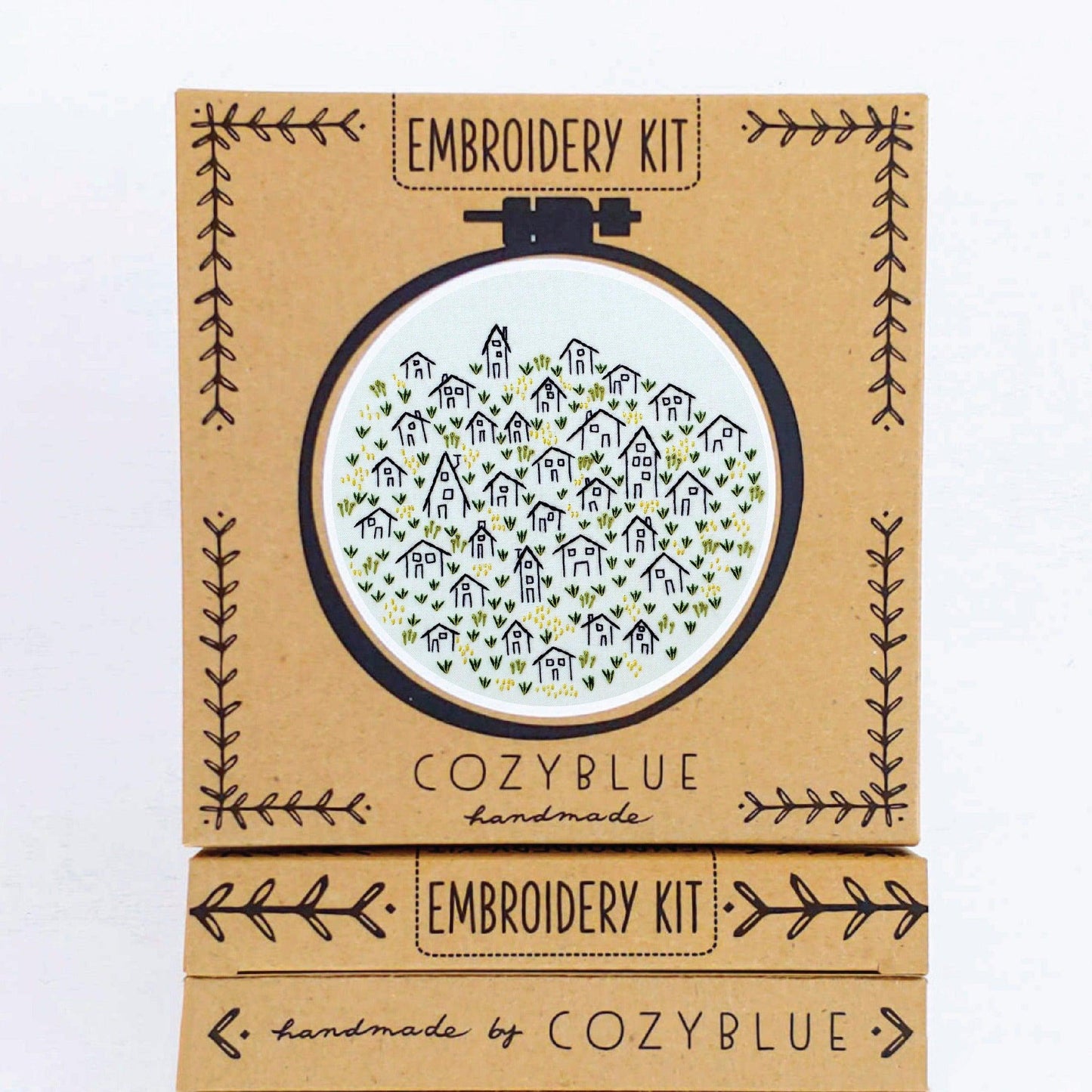 CozyBlue-It Takes A Village Embroidery Kit-embroidery/xstitch kit-gather here online