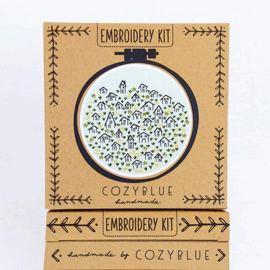 CozyBlue-It Takes A Village Embroidery Kit-embroidery/xstitch kit-gather here online