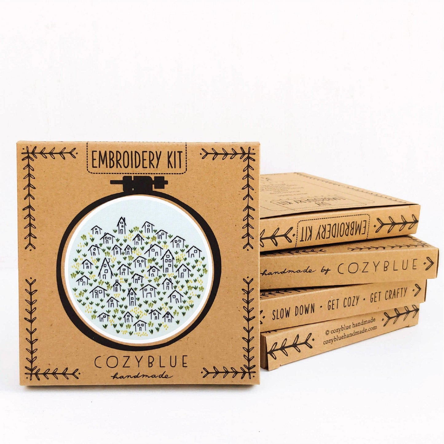 CozyBlue-It Takes A Village Embroidery Kit-embroidery/xstitch kit-gather here online