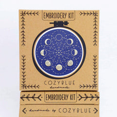 CozyBlue - Lunar Blossom embroidery kit - Default - gatherhereonline.com