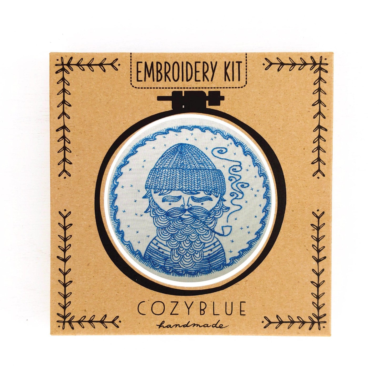 CozyBlue - Sea Captain Embroidery Kit - Default - gatherhereonline.com