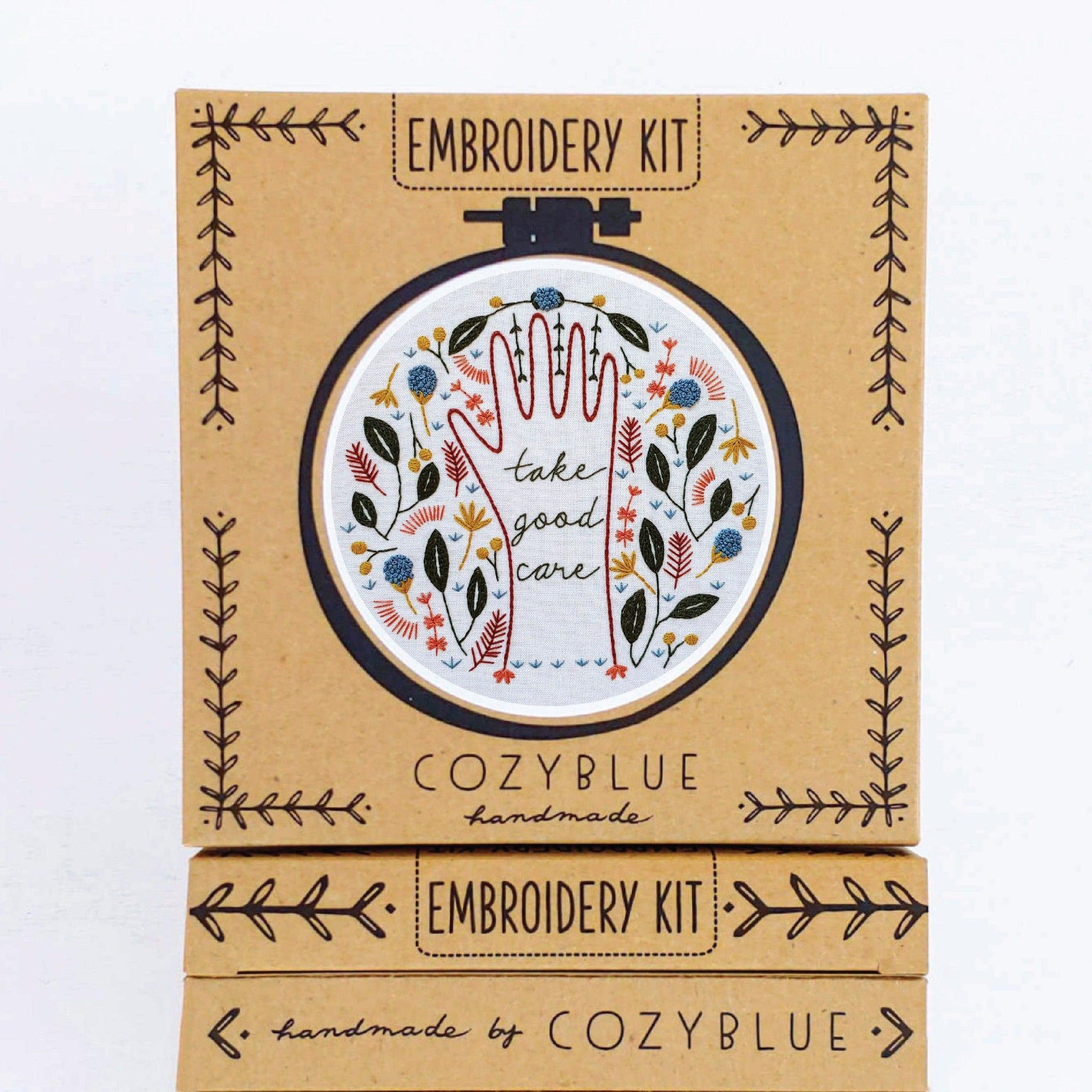 CozyBlue-Take Good Care Embroidery Kit-embroidery/xstitch kit-gather here online