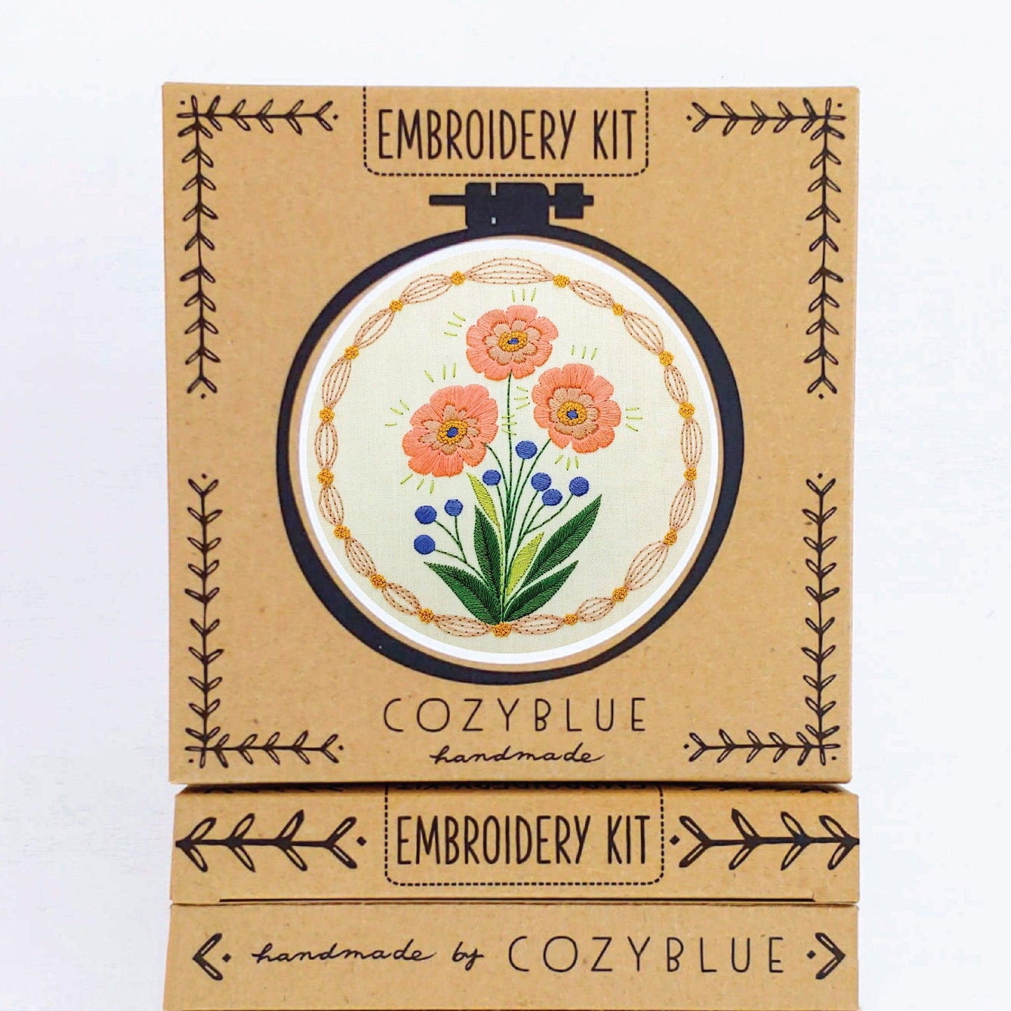 CozyBlue-True Bloom Embroidery Kit-embroidery/xstitch kit-gather here online