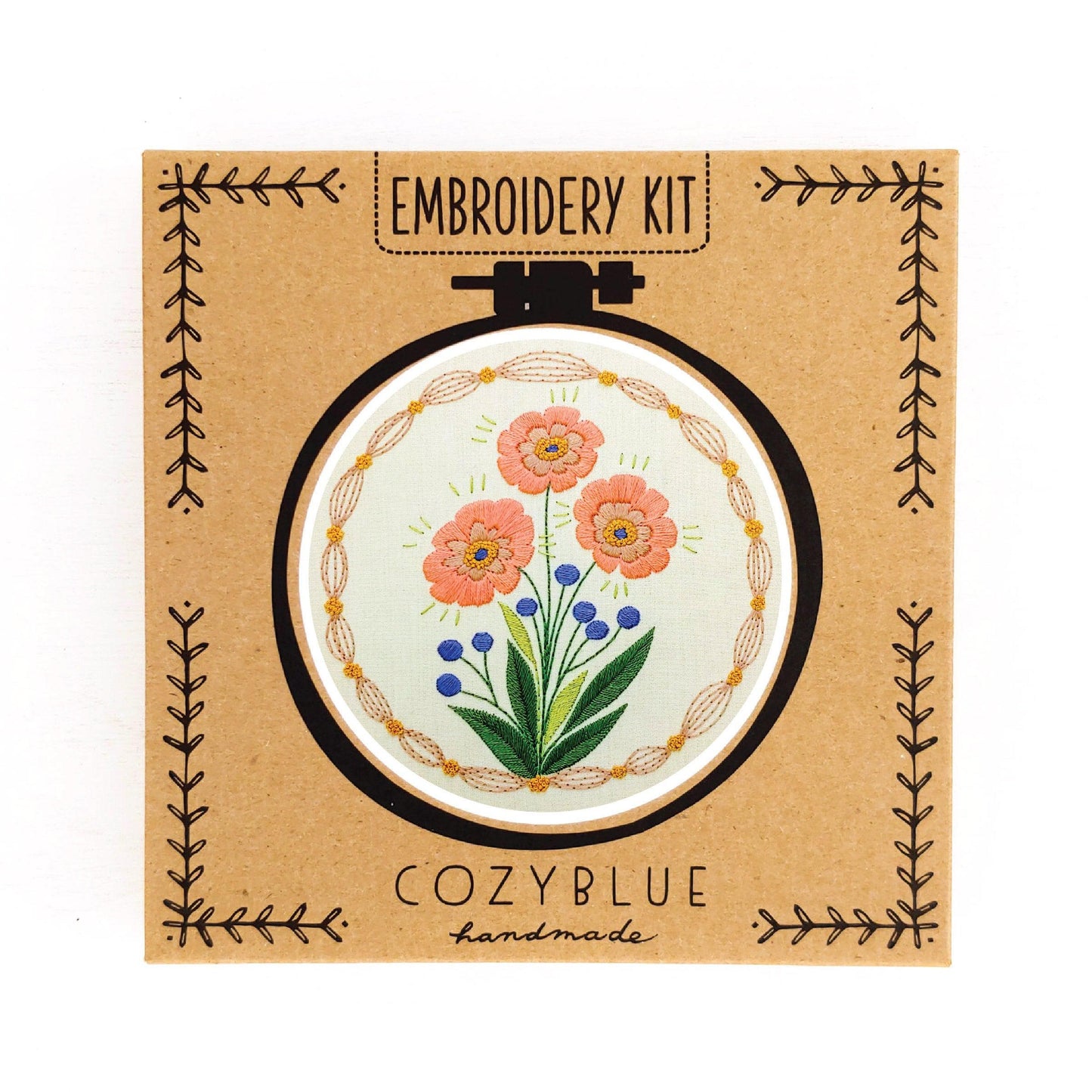 CozyBlue-True Bloom Embroidery Kit-embroidery/xstitch kit-gather here online