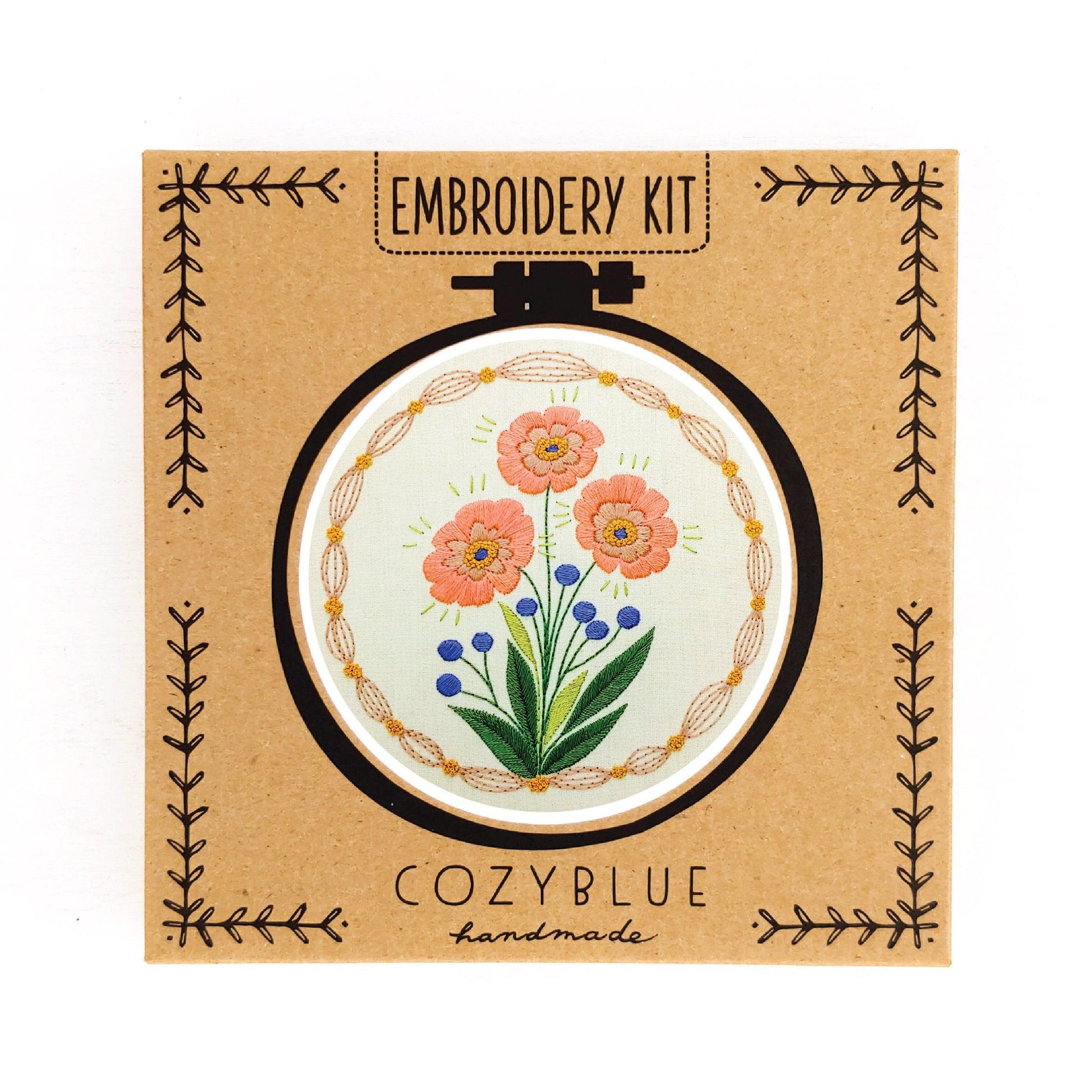 CozyBlue-True Bloom Embroidery Kit-embroidery/xstitch kit-gather here online