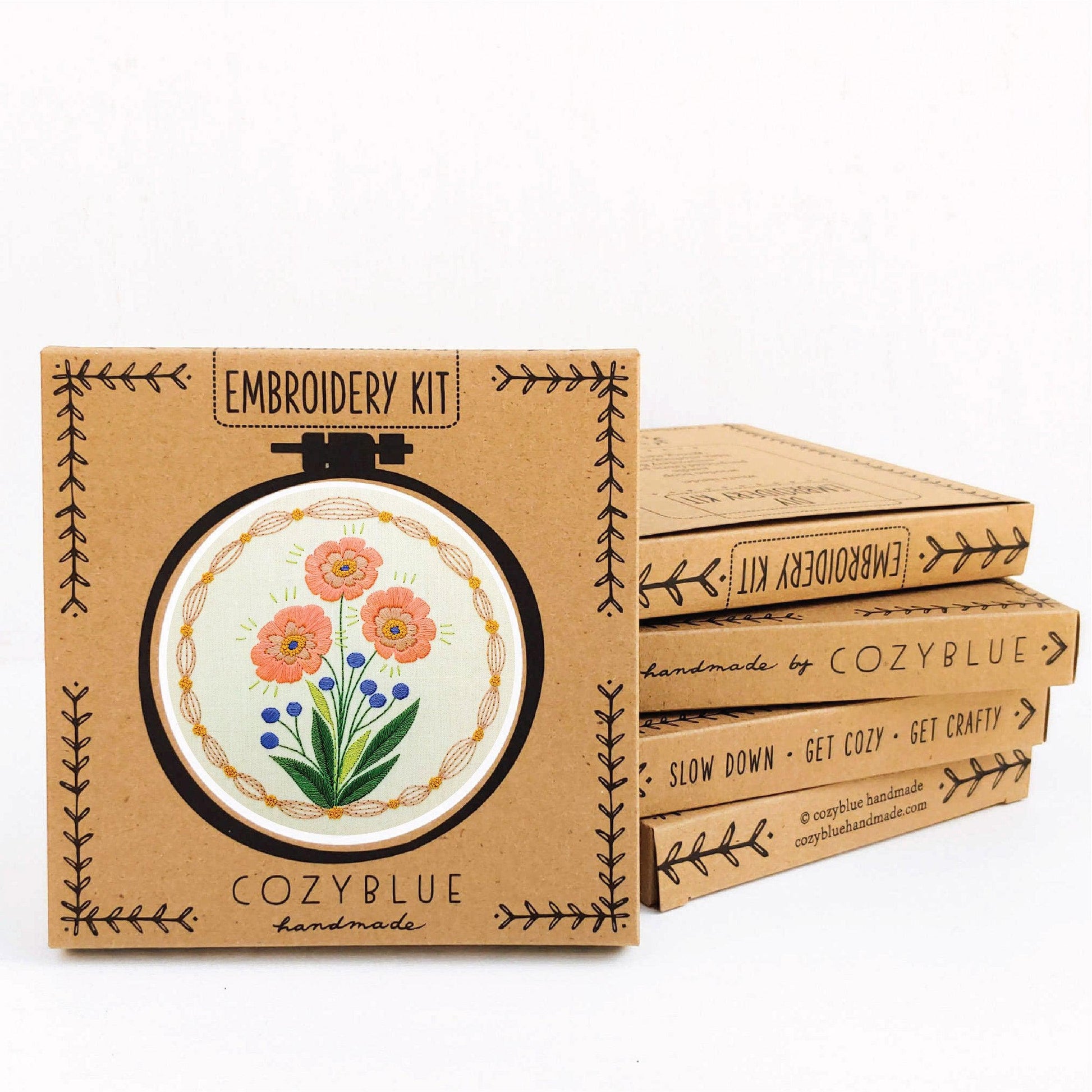 CozyBlue-True Bloom Embroidery Kit-embroidery/xstitch kit-gather here online