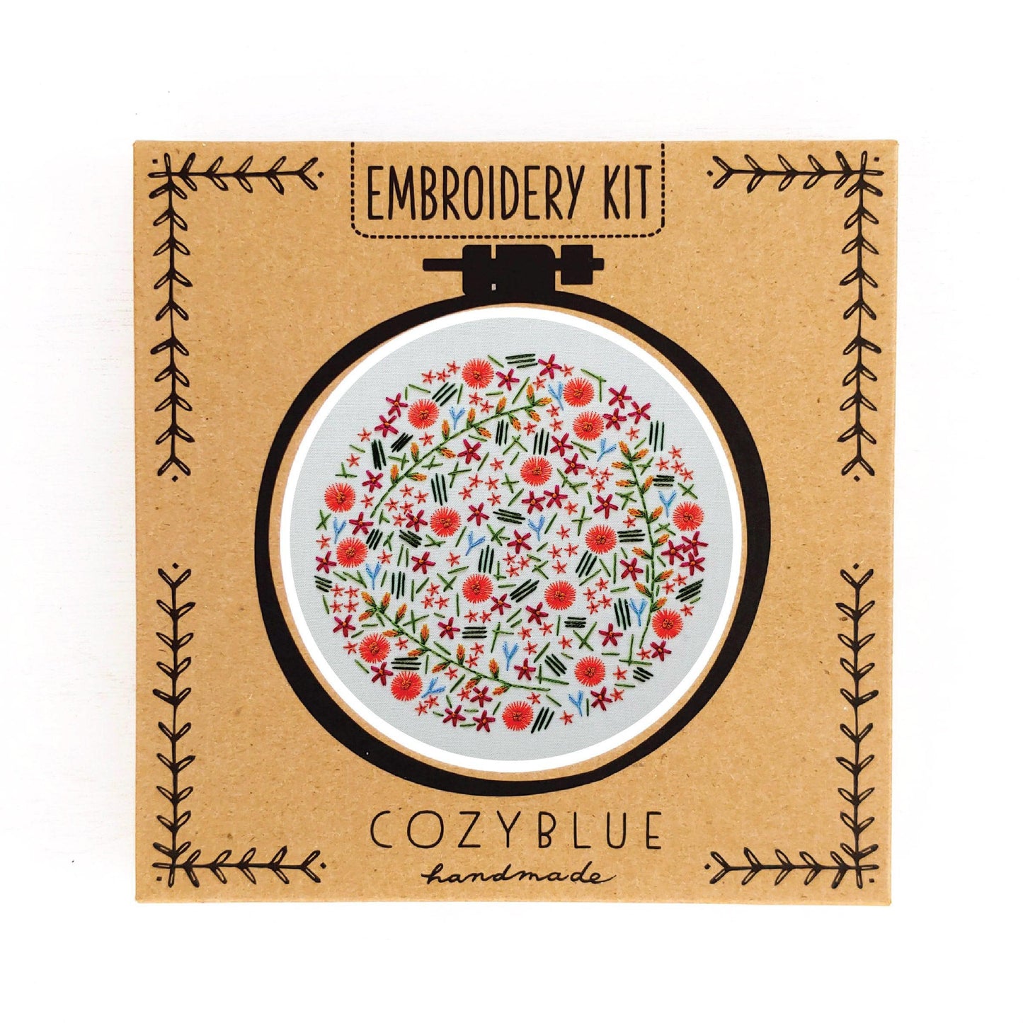 CozyBlue-Wildflower Meadow Embroidery Kit-embroidery/xstitch kit-gather here online
