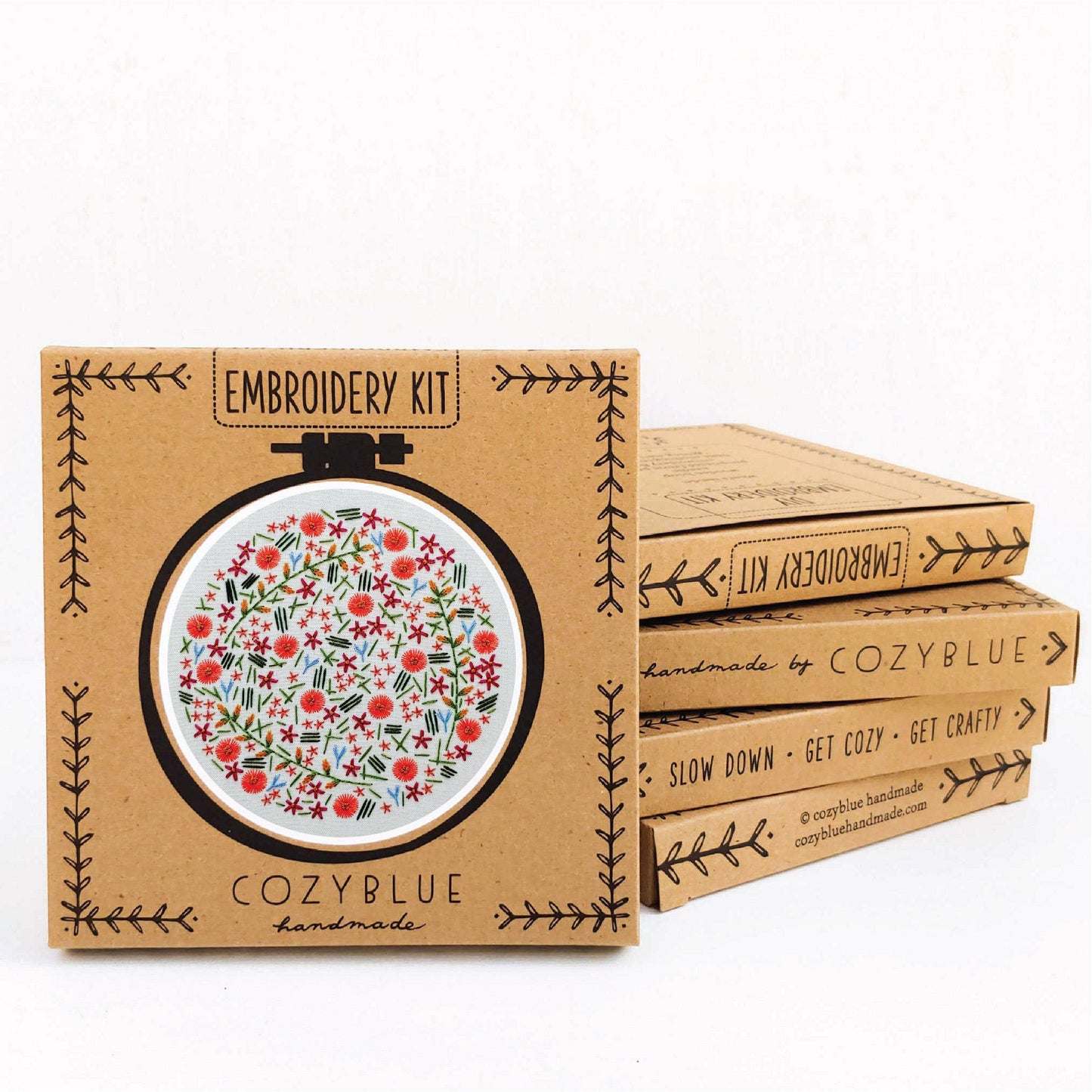 CozyBlue-Wildflower Meadow Embroidery Kit-embroidery/xstitch kit-gather here online