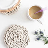 Flax & Twine-Finger Knit Trivet Kit-knitting / crochet kit-gather here online